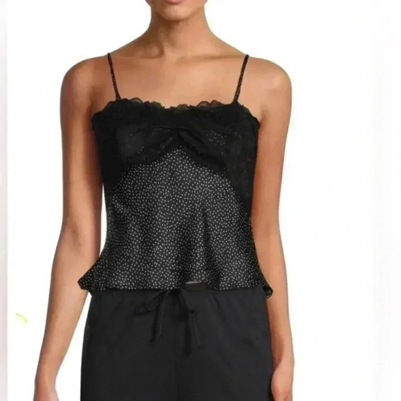 Free People Intimately All Dressed Up Dotted Lace Cami Top size Large - Picture 1 of 8